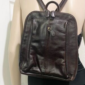 ORAN Leather Australia Brown Leather Day Backpack